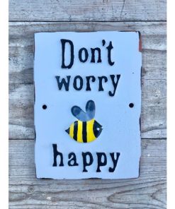 Sign - Bee Happy - Cast Iron