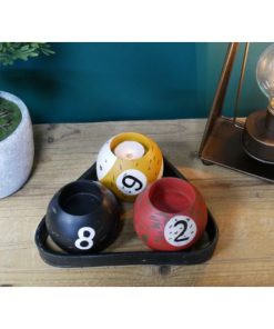 Candle Holder - Pool Balls