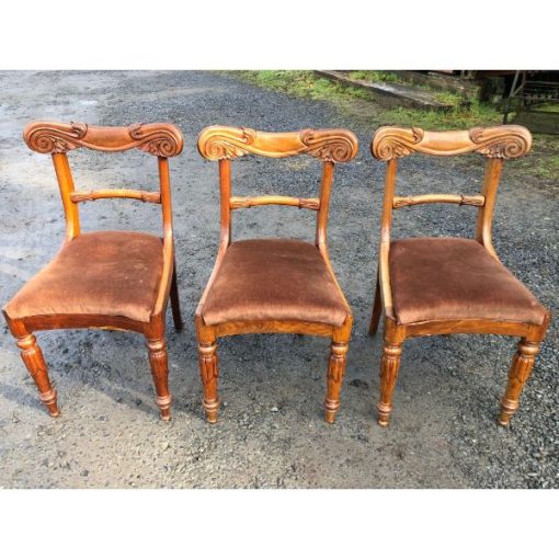 Chairs - Brown Suede - 1p