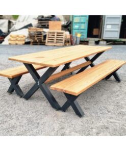 X Frame Table and Benches - KAS461 (1)