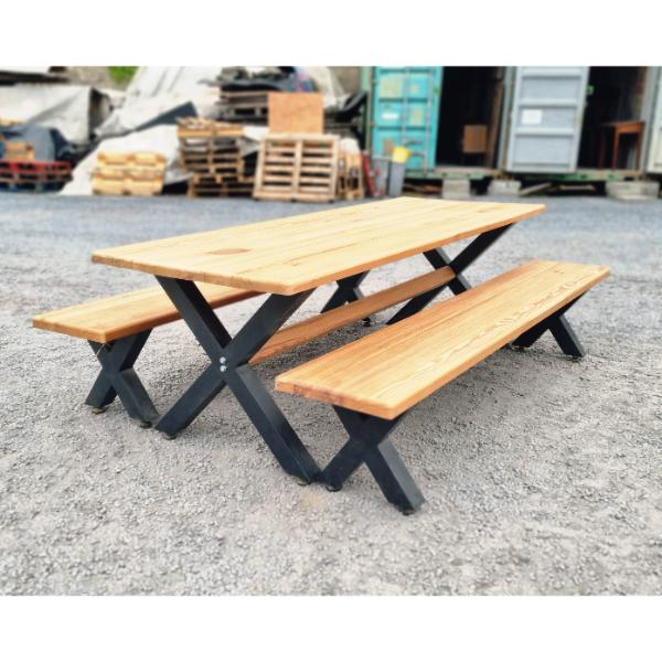 X Frame Table and Benches - KAS461 (1)