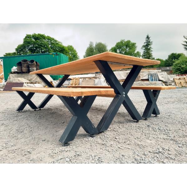 X Frame Table and Benches - KAS461 (2)