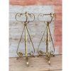 Pair of Brass Church Plant Stands - KAS240d