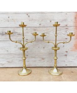 Pair of Brass Candelabras - KAS245e