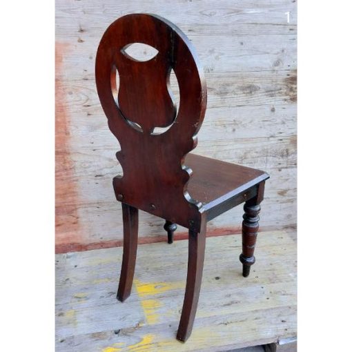 Antique Mahogany Hall Chair - KAS293c