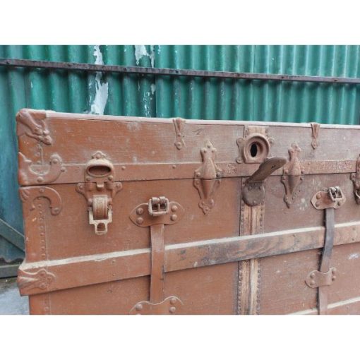 Large Antique Travel Trunk - KAS251i