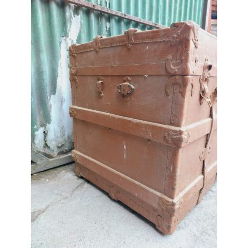 Large Antique Travel Trunk - KAS251h