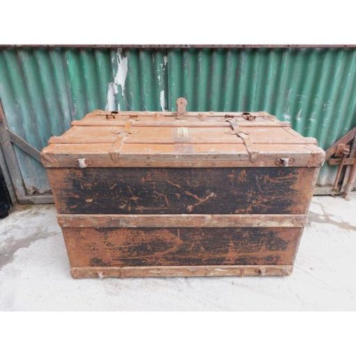 Large Antique Travel Trunk - KAS251d