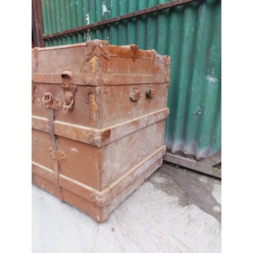 Large Antique Travel Trunk - KAS251a