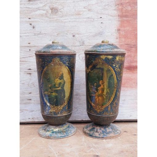 Pair of 19th Century Biscuit Tins - KAS262g