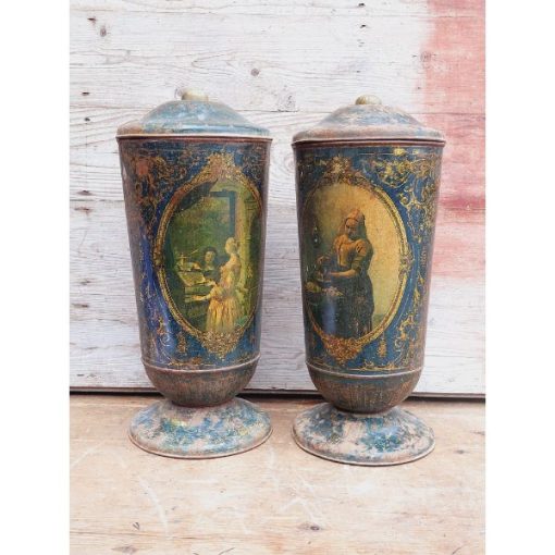 Pair of 19th Century Biscuit Tins - KAS262f