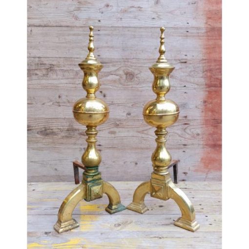 Brass Andirons - KAS324f