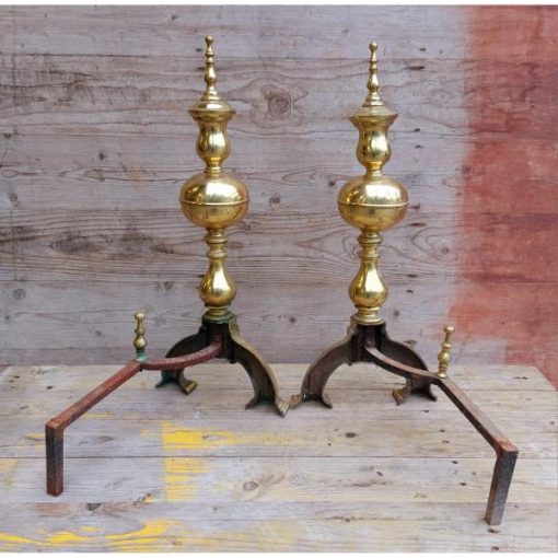 Brass Andirons - KAS324g