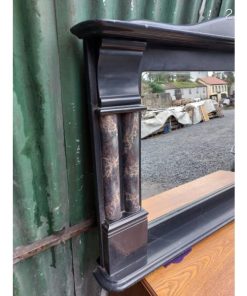 Black Marble Overmantel Mirror - KAS375d