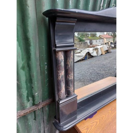 Black Marble Overmantel Mirror - KAS375d