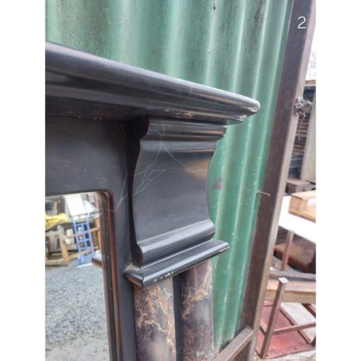 Black Marble Overmantel Mirror - KAS375e