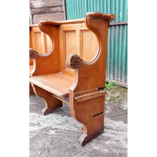 Four Seater Oak Pew - Folding Seats - 1 - KAS357b