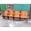 Four Seater Oak Pew - Folding Seats - 1 - KAS357d