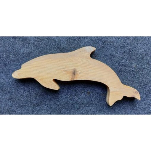 Handmade Wooden Dolphin - Small - Unpainted - KAS389