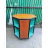 Mid Century Octagonal Side TableBookcase - KAS350c