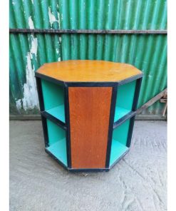 Mid Century Octagonal Side TableBookcase - KAS350c