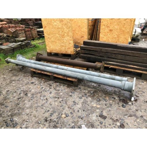 Pair of Grey Cast Iron Poles - KAS352d