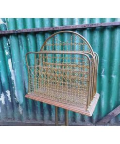 Revolving brass newspapermagazine rack - KAS351a