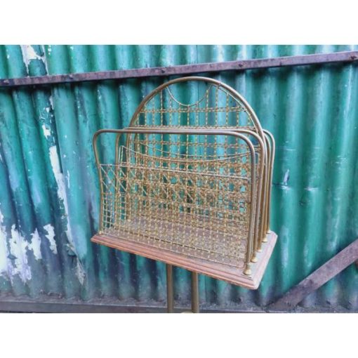 Revolving brass newspapermagazine rack - KAS351a