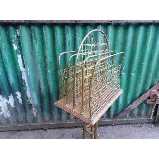 Revolving brass newspapermagazine rack - KAS351c