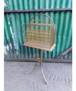 Revolving brass newspapermagazine rack - KAS351d