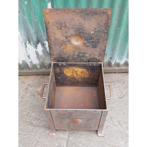 Antique Riveted Metal Coal Box - KAS439b