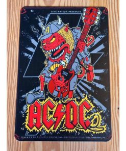 ACDC - Red Guitar - Small - Metal - HS402