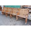 Four Seater Oak Pew - Folding Seats - 3 - KAS448f