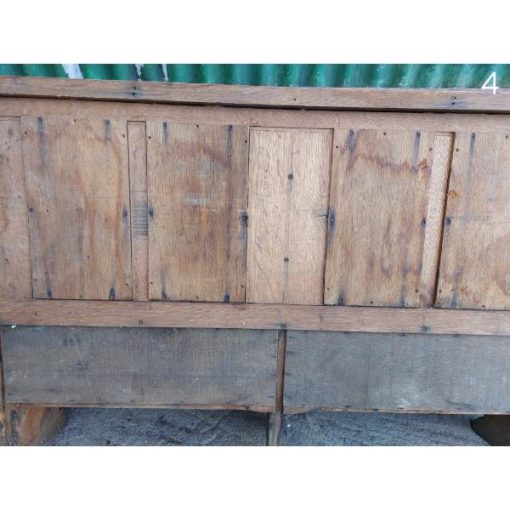 Four Seater Oak Pew - Folding Seats - 4 - KAS449c