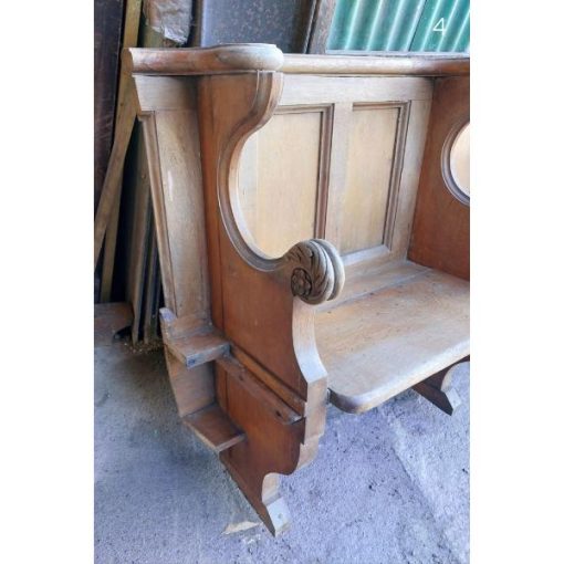 Four Seater Oak Pew - Folding Seats - 4 - KAS449g