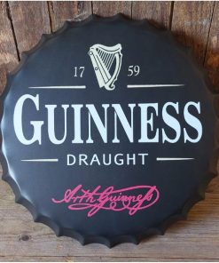 Guinness Bottle Cap Large Dark - HS444