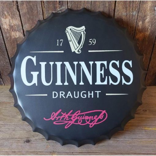 Guinness Bottle Cap Large Dark - HS444