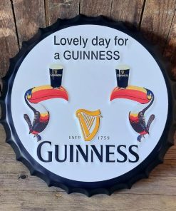 Guinness Bottle Cap Large White - HS443