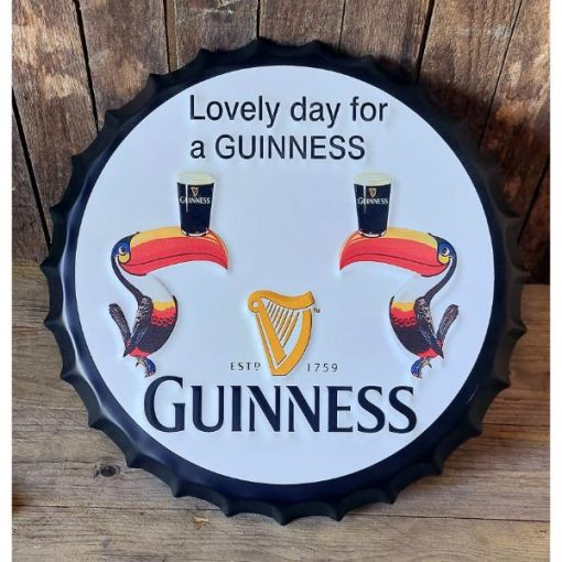 Guinness Bottle Cap Large White - HS443