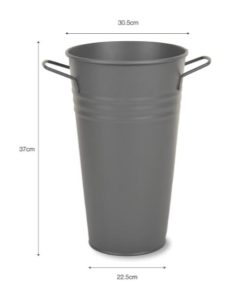 Classic Florist Bucket 30.5cm Charcoal - GT -45b