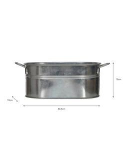 Farmington Trough Large - Galvanised Steel - GT-17c