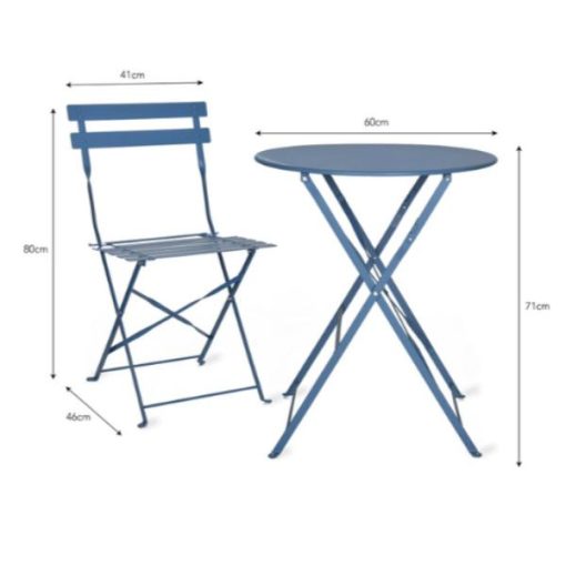 Rive Droite Bistro Set Small Cove Blue - GT - 38b