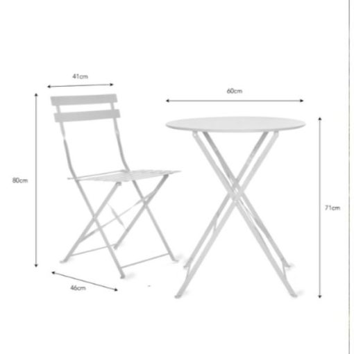 Rive Droite Bistro set small white chalk - GT -36b