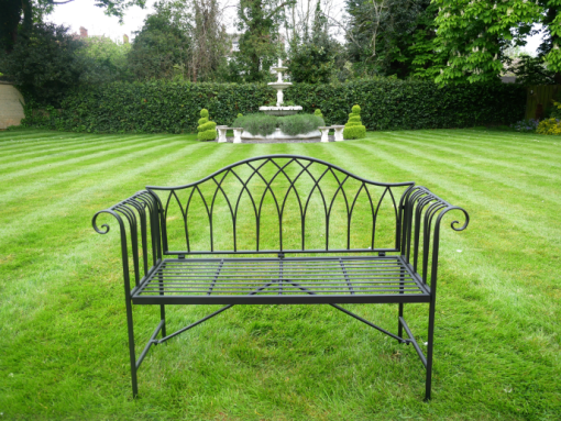 Black Bench - Curved Ends - D9410b