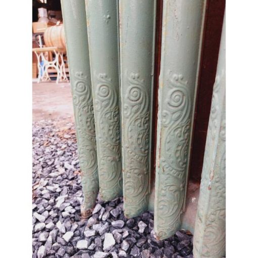 Cast Iron Radiator - Large Green Ornate- KAS479c