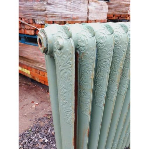 Cast Iron Radiator - Large Green Ornate- KAS479e