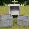 Planter - Set Of 3 Square Tubs - D7089c