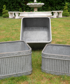 Planter - Set Of 3 Square Tubs - D7089c