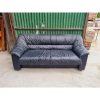 Black Leather Two Seater Couch - KAS511a