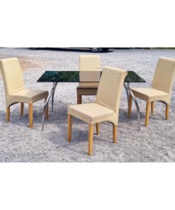 Glass Top Dining Table & Four Chairs - KAS508a